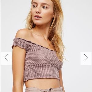 Free People smocked crop top, gently worn like new